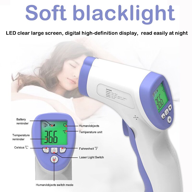 Infrared Thermometer Digital No Touch Baby Adult Temperature Gun FCC Certified