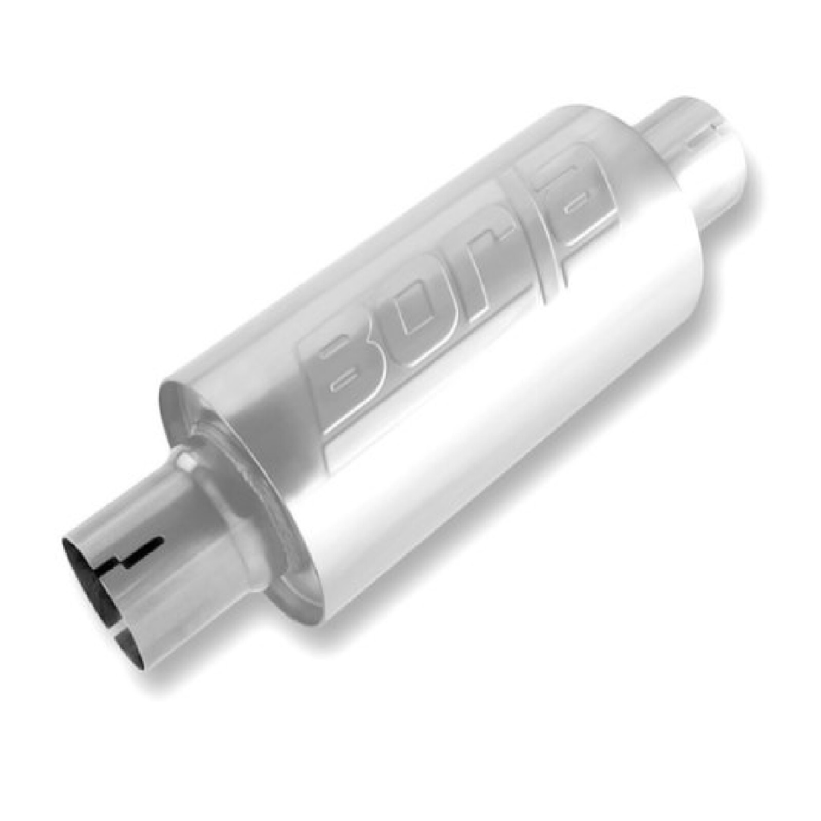 Borla S-Type Stainless Round Exhaust Mufflers 2.5" Center Inlet Outlet Set of 2