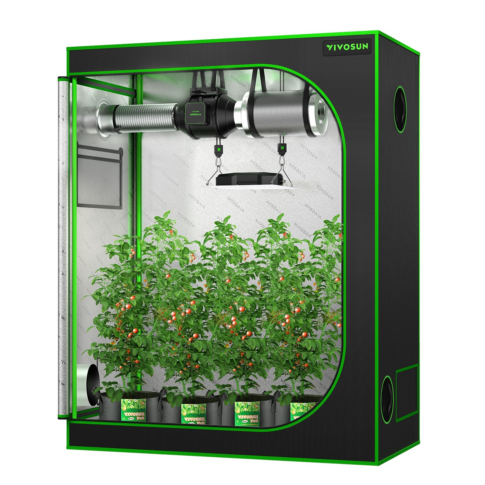 VIVOSUNIndoor Grow Tent 5'x2' Non toxic Mylar Room Reflective 60"X32"X80"
