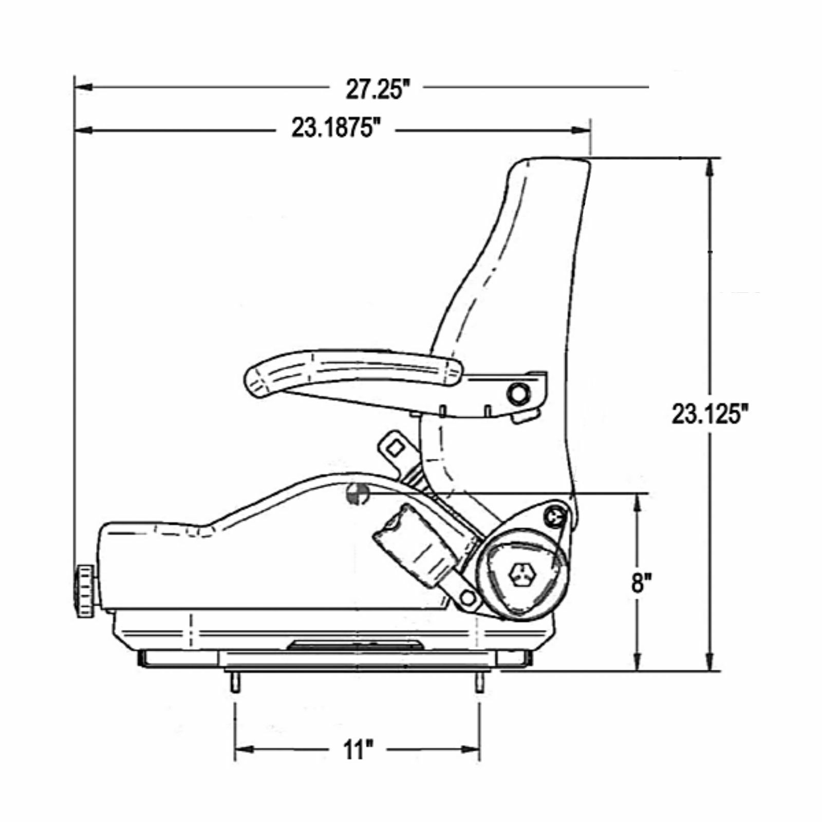 Trac Seats Suspension Seat for Scag Mowers -Turf Tiger, Tiger Cat, Wildcat 922a