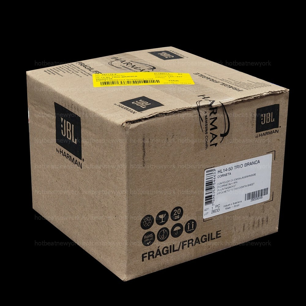 JBL HL14-50 TRIO BRANCA White 2" Exponential Aluminum Horn 45x45 4-Bolt HL1450