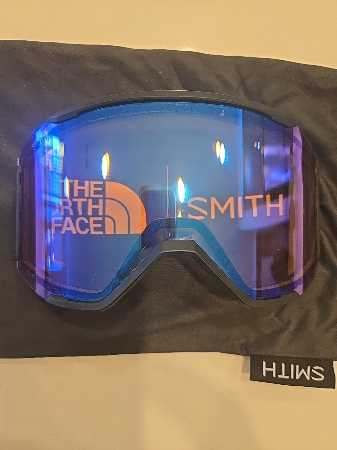 The North Face Smith Squad Mag Goggle Chromapop Sun Black Gold Storm Blue Senson