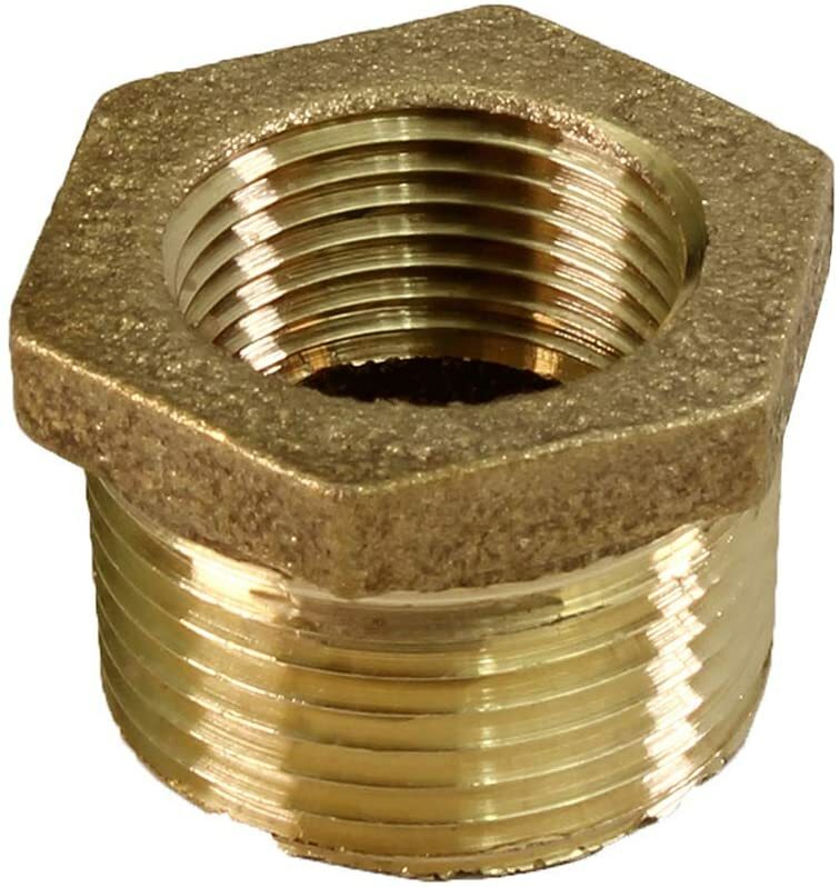MIP x FIP Brass Bushing Hexagonal Head Lead Free 1/4"in x 1/8"in-4"in x 3"in USA