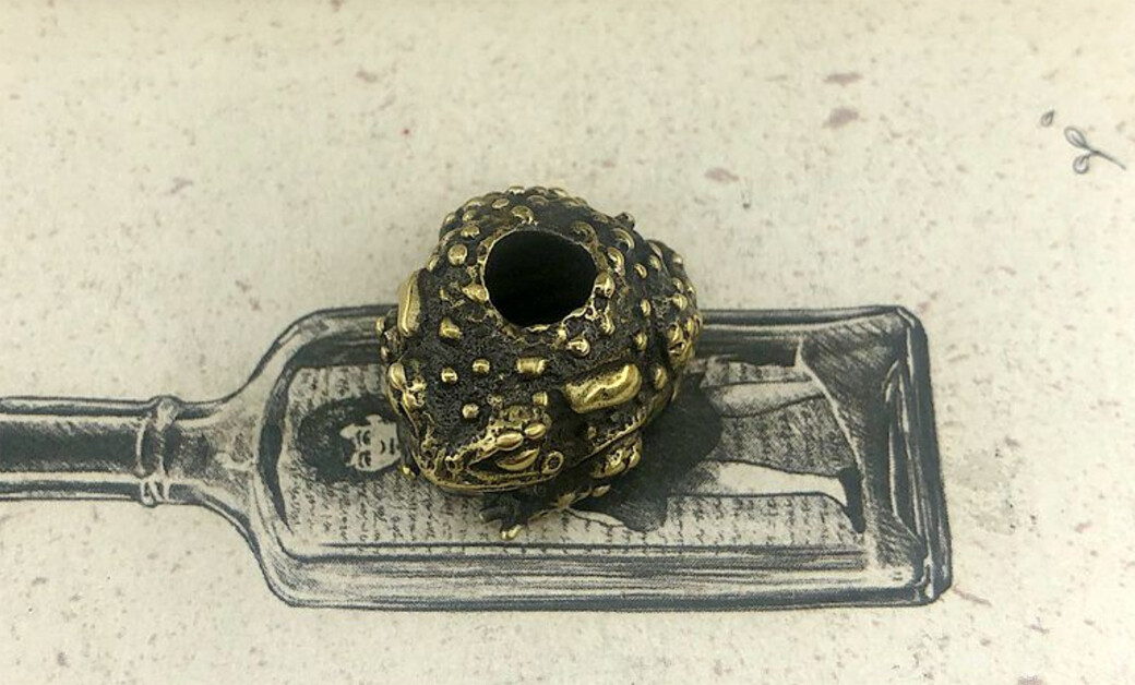 Frog Paracord Bead Hand-Casted Brass Charms EDC Accessories Pendant Buckle