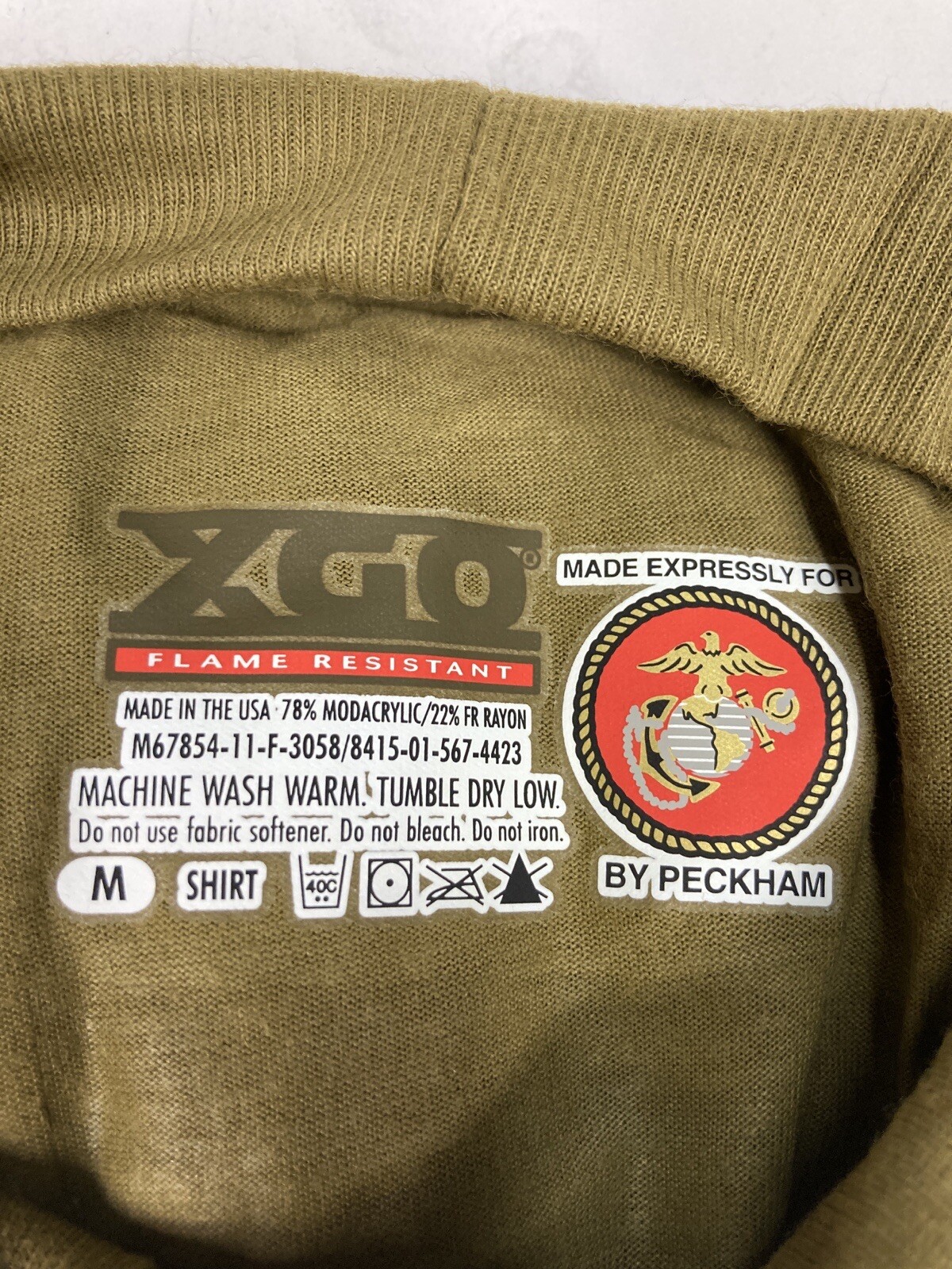 USMC XGO FROG Peckham Military Flame Resistant SILK Layer Shirt SM MED LARGE NEW