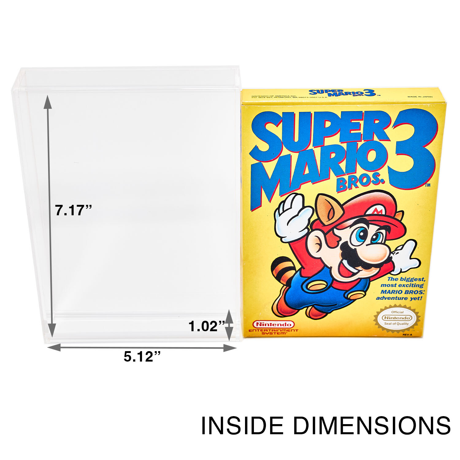 Acrylic Display Case for Nintendo NES Game Boxes Premium UV Protection