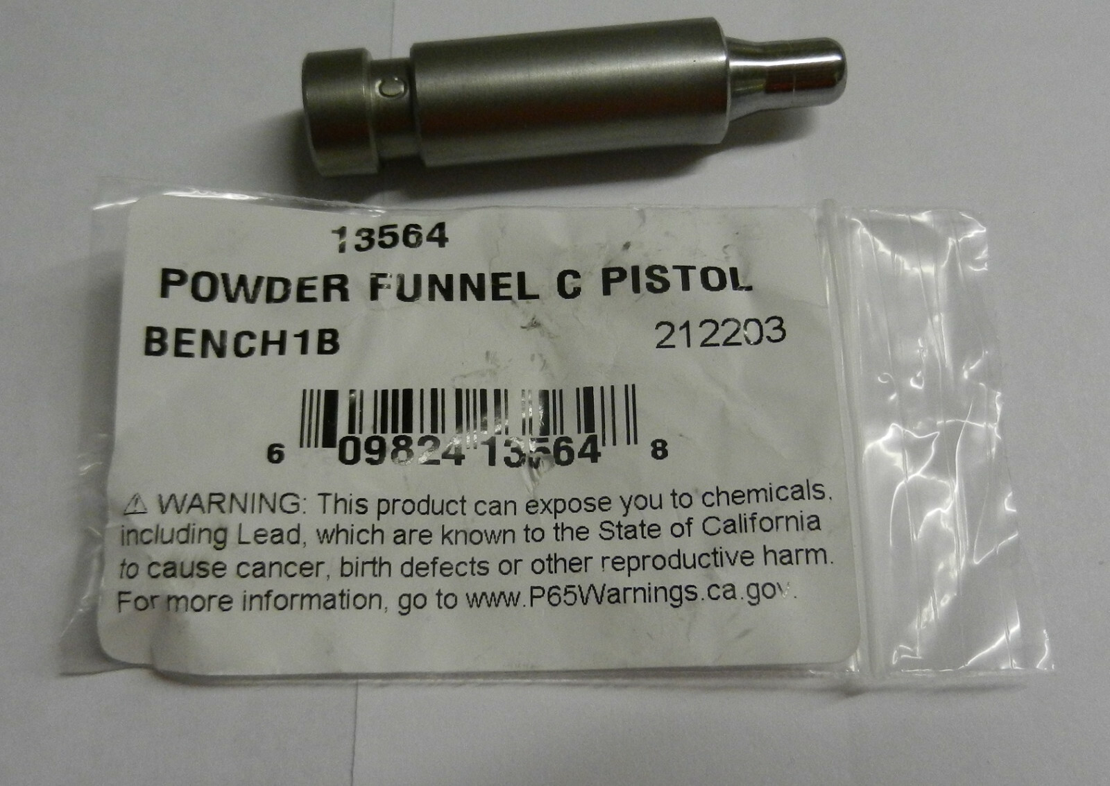 Dillon Powder Funnel - "C" PISTOL - 30 Carbine, Flaring 300BO; 13564