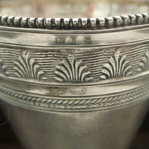 Beautiful Antique Pre-1916 Egyptian Hand Made 800 Silver Cup / Chalice