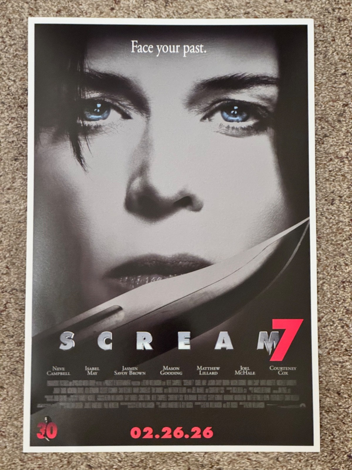 SCREAM 7 ORIGINAL LIMITED EDITION AMC EXCLUSIVE 12 X 18 POSTER! SHIPS NOW FREE!!