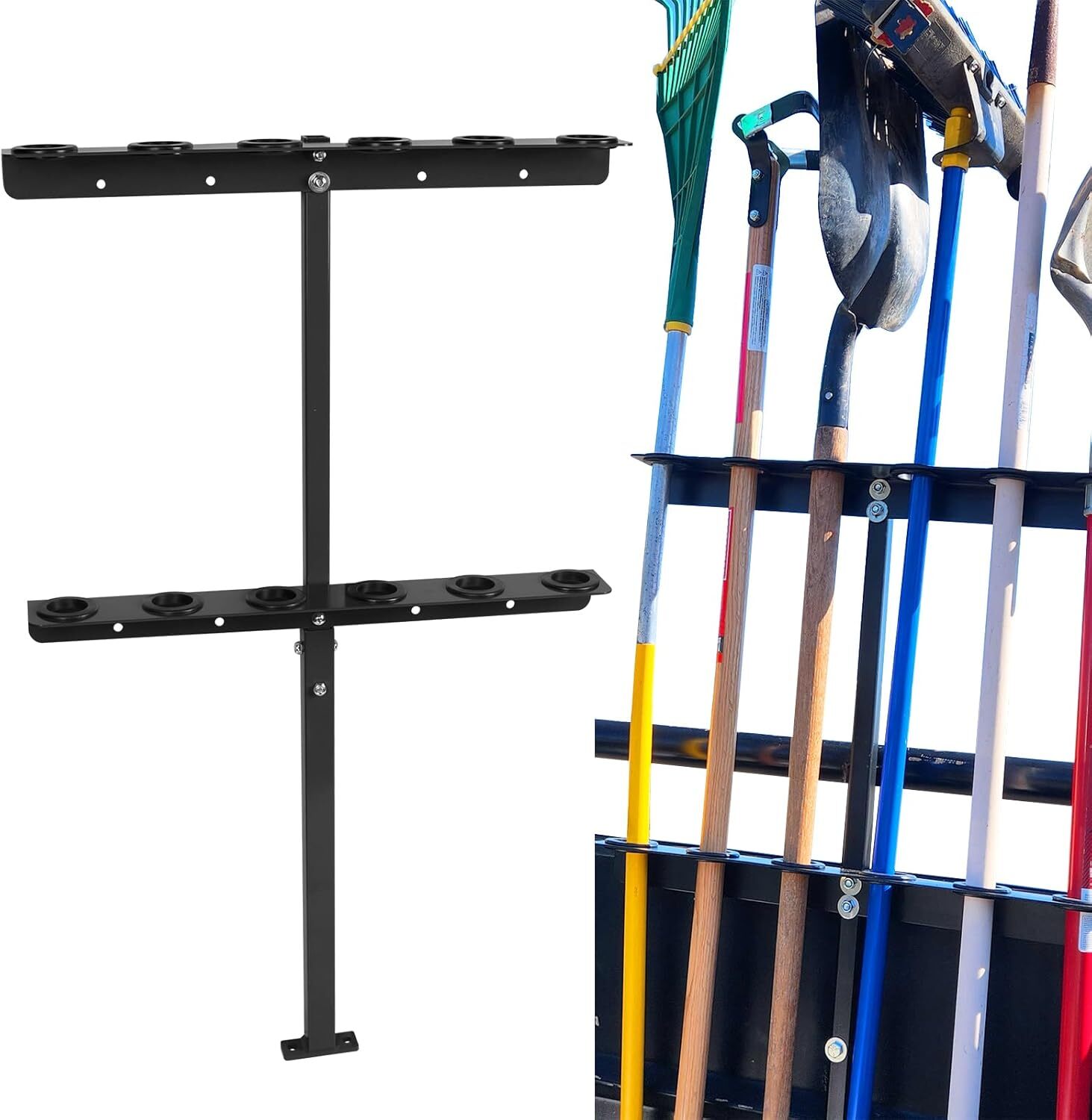 Landscape Hand Tool Rack for Truck Trailer, Vertical Hand Rack for Landscaping
