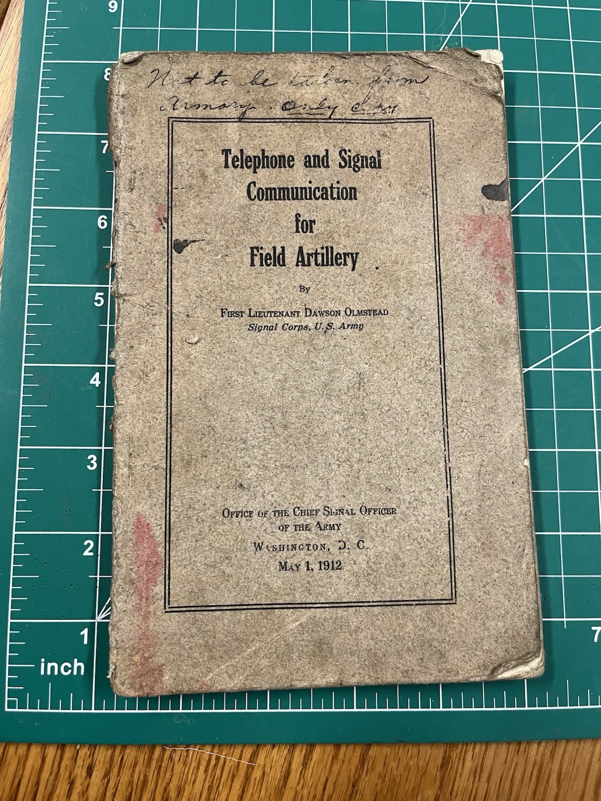 Pre WW1 US Manual Telephone & Signal Communication for Field Artillery Booklet