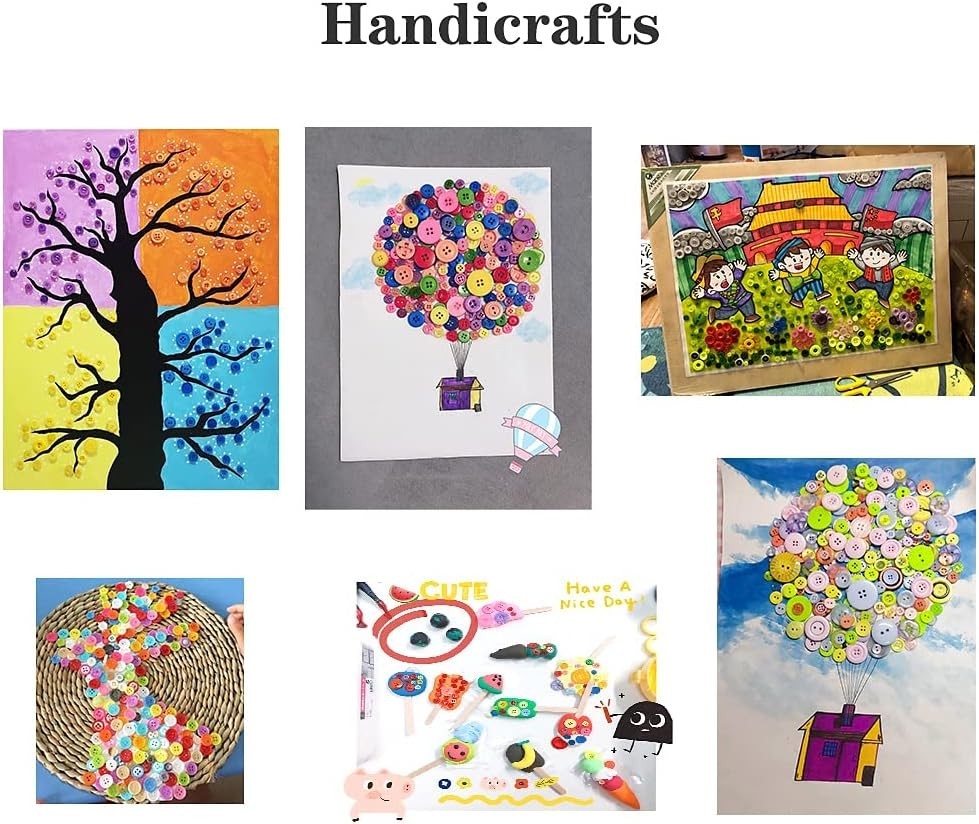 1000 Pcs Resin Buttons Assorted Sizes Round Craft Buttons for Sewing DIY Craft