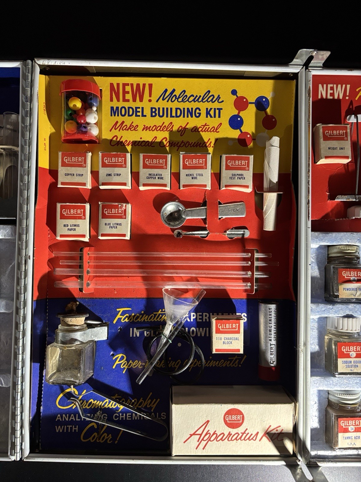 Vintage 1963 Gilbert Chemistry Lab Complete W/ Chemicals 100% Intact