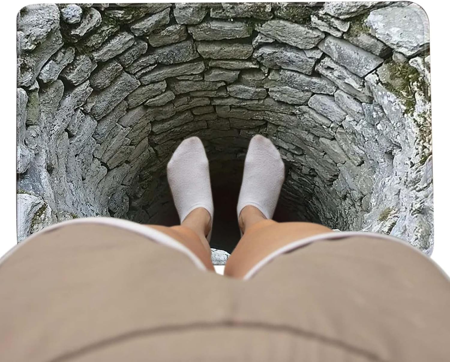 3D Optical Illusion Endless Abyss Non Slip Door Floor Mat Washable Deep Well