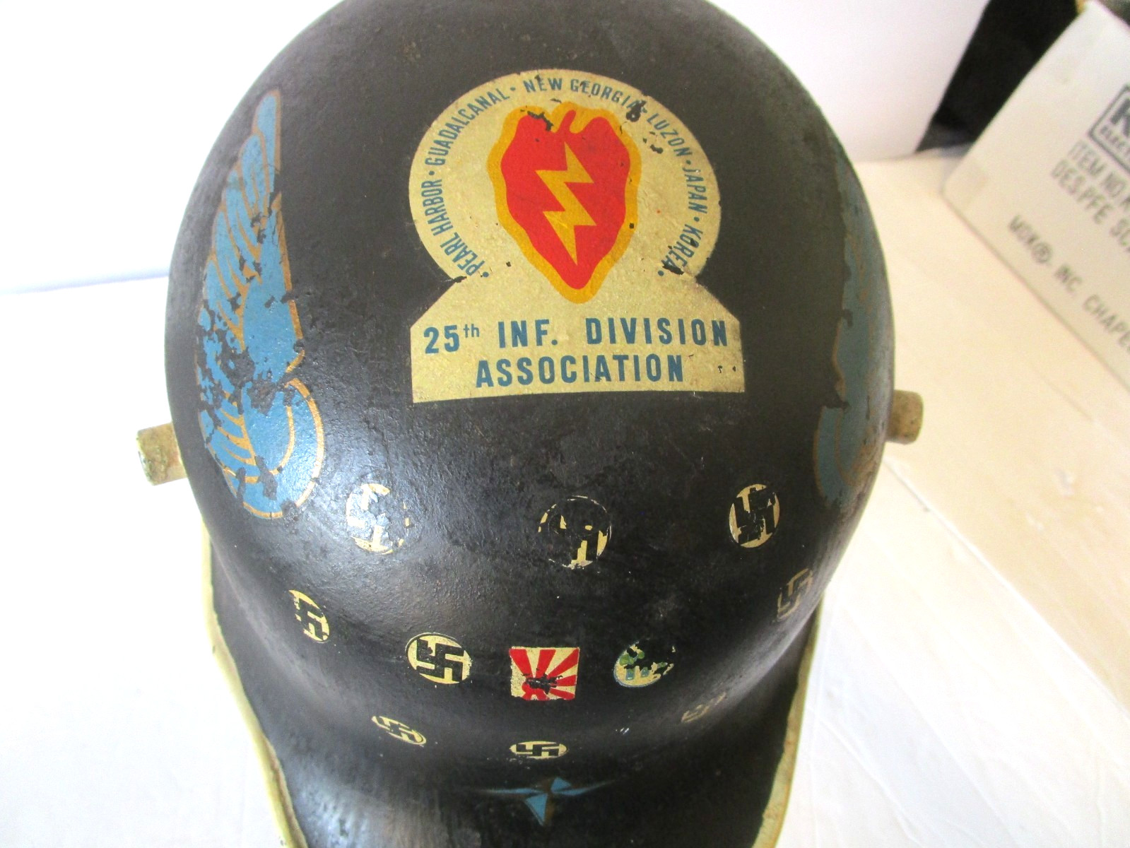 WW2 25th Infantry Souvenir Geman Helmet