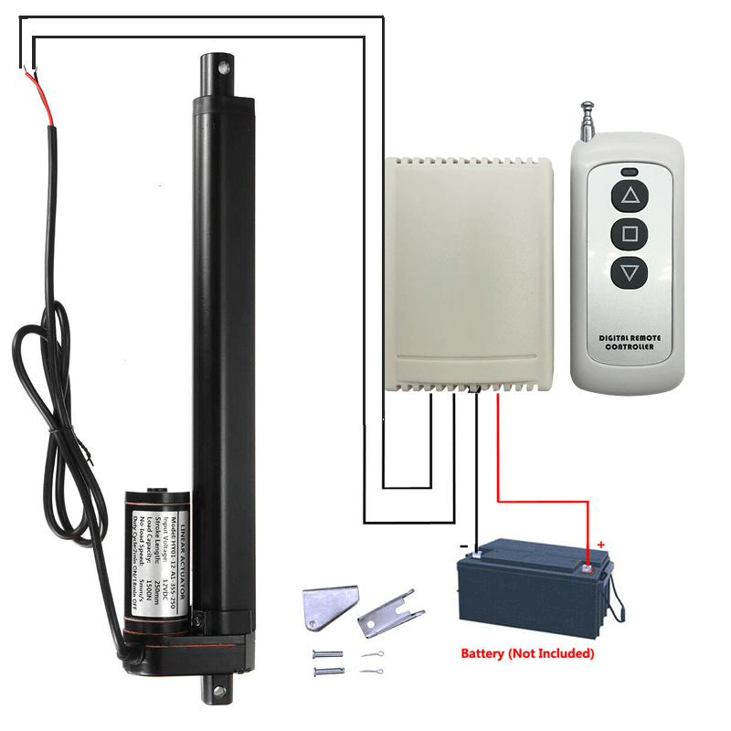 DC 12V Electric Linear Actuator Motor 3000N 660lb 2"~ 40" Heavy Duty Fast IP65