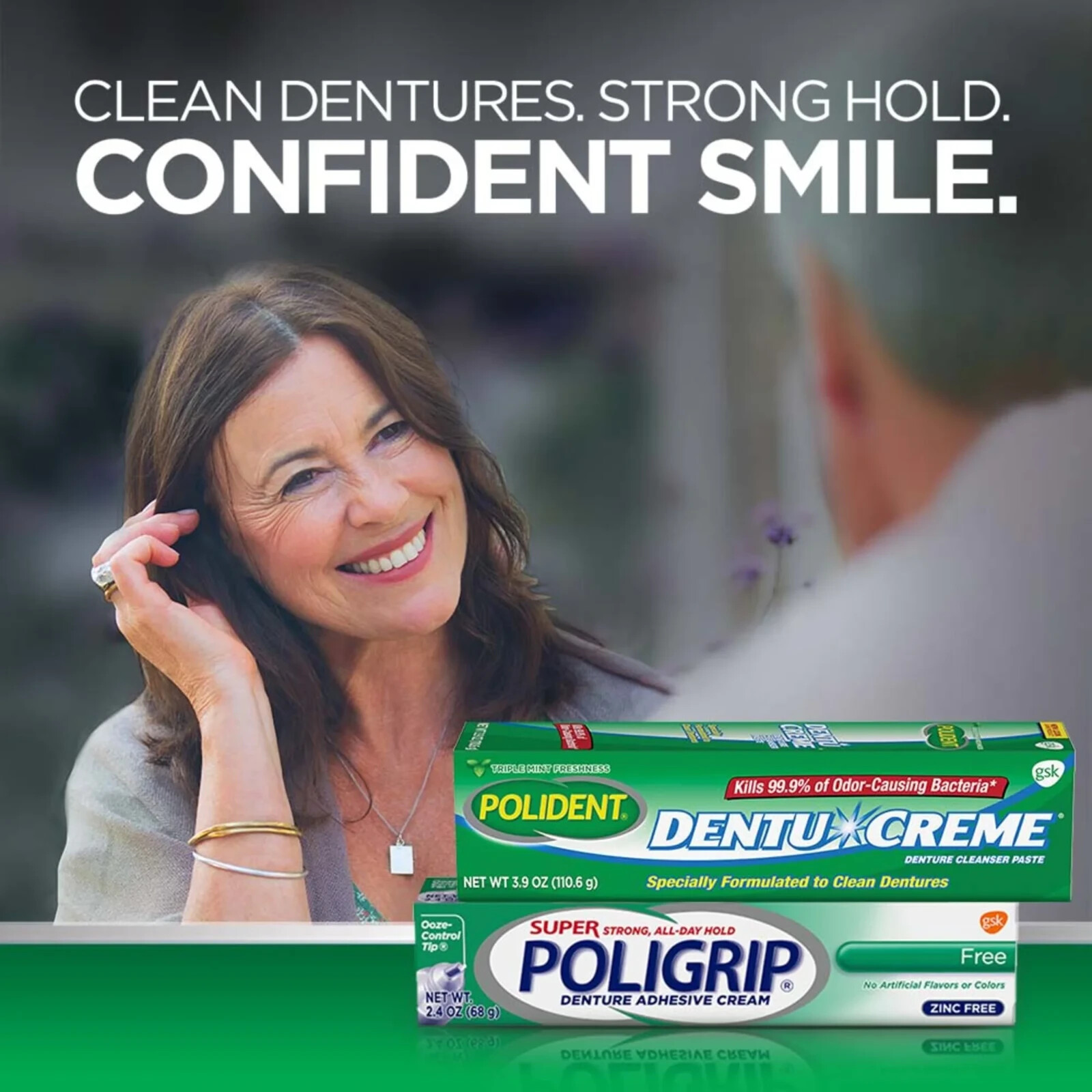 Polident Paste for Denture and Partials Cleaning, Triple Mint Freshness, 3.9 Oz,