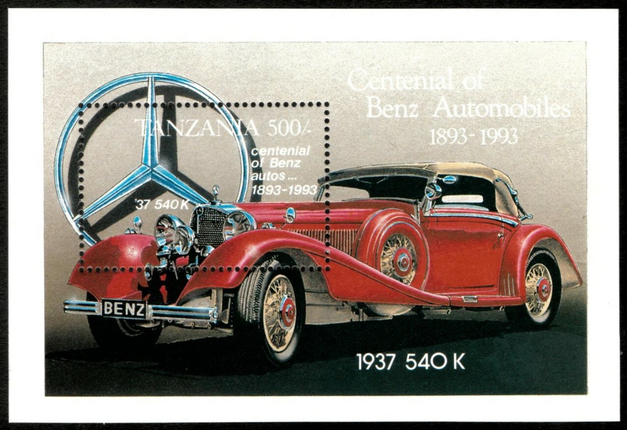 Tanzania 1994 - 100 Years of Benz Automobiles - Souvenir Sheet - 1103 - MNH