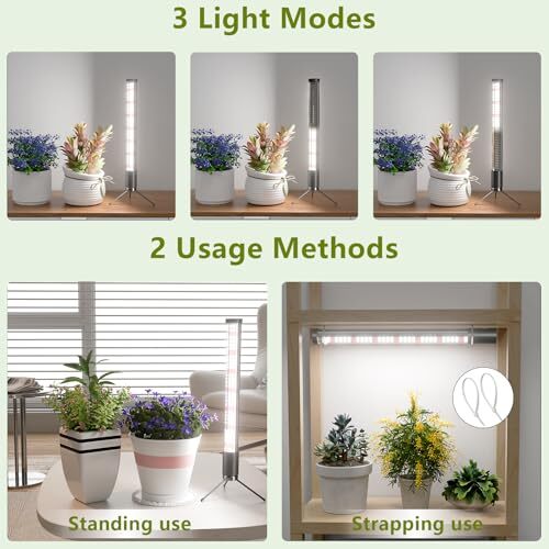 Grow Lights for Indoor Plant, 6000K Full Spectrum Plant Lights for Indoor