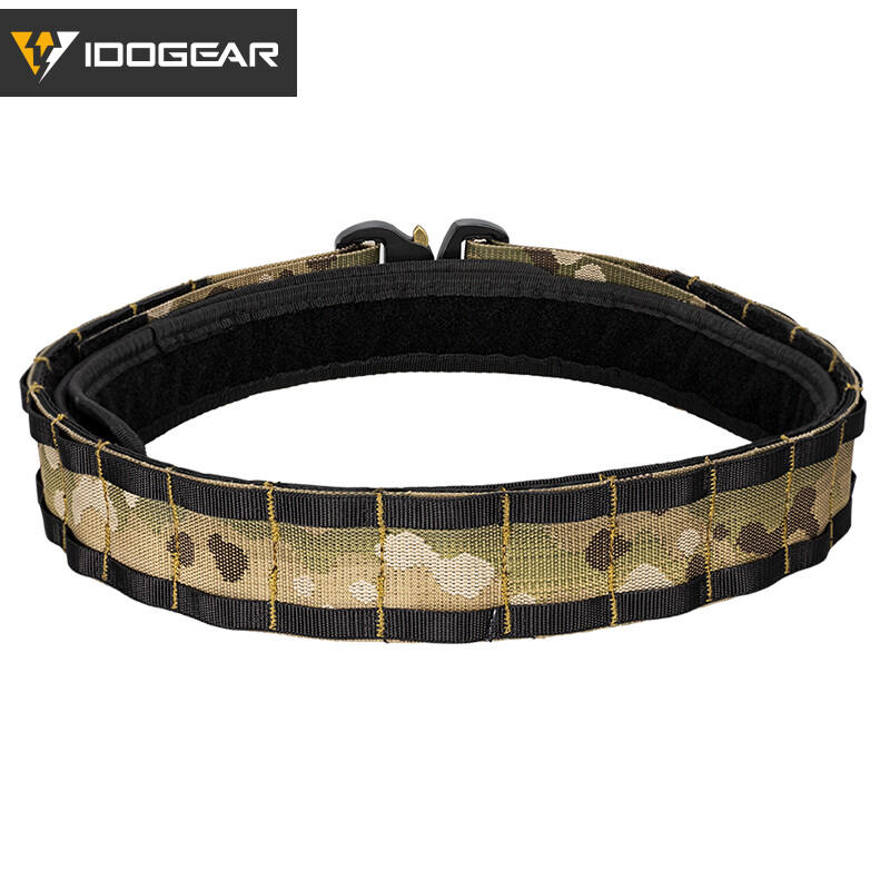 IDOGEAR 2" Tactical Belt Combat Quick Release Metal Buckle MOLLE Mens Belts Gear