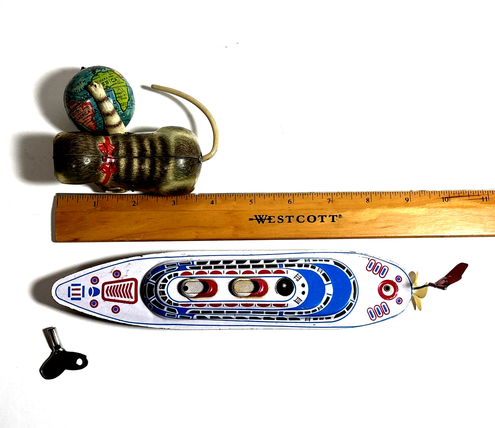 2 VTG Tin Lithograph Wind Up Toys W. German 1950-1960 Good working order, 1 key