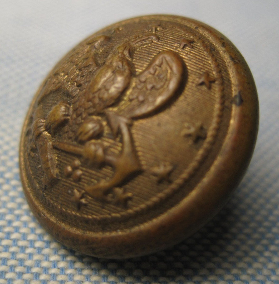 Non-Dug Civil War Navy Vest Button