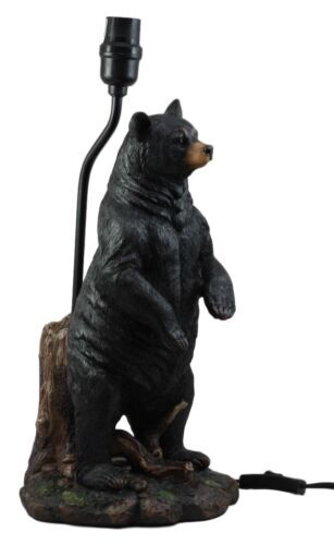 Large Standing Black Bear Surveyor Arkadius Desktop Table Lamp Decor Figurine