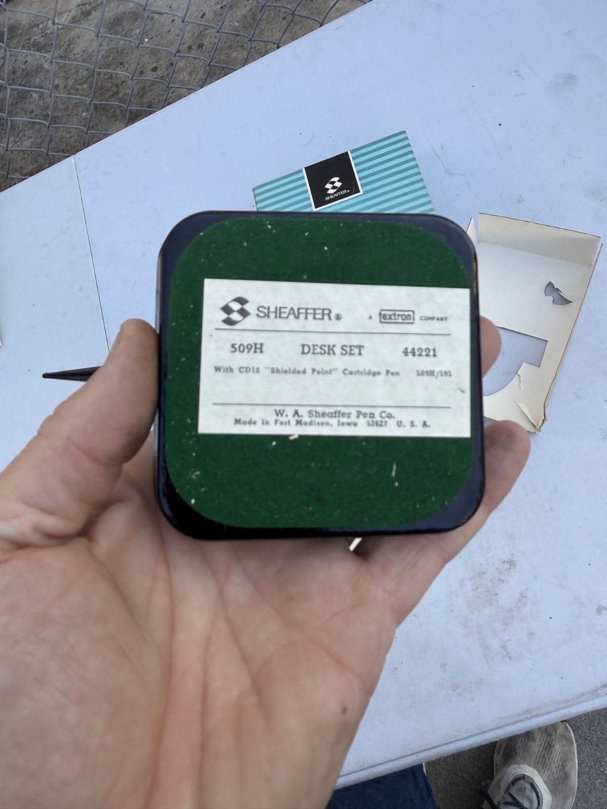 Vintage Sheaffer Desk Set 509H 44221 Fountain Pen Box UNITED STATES SENATE