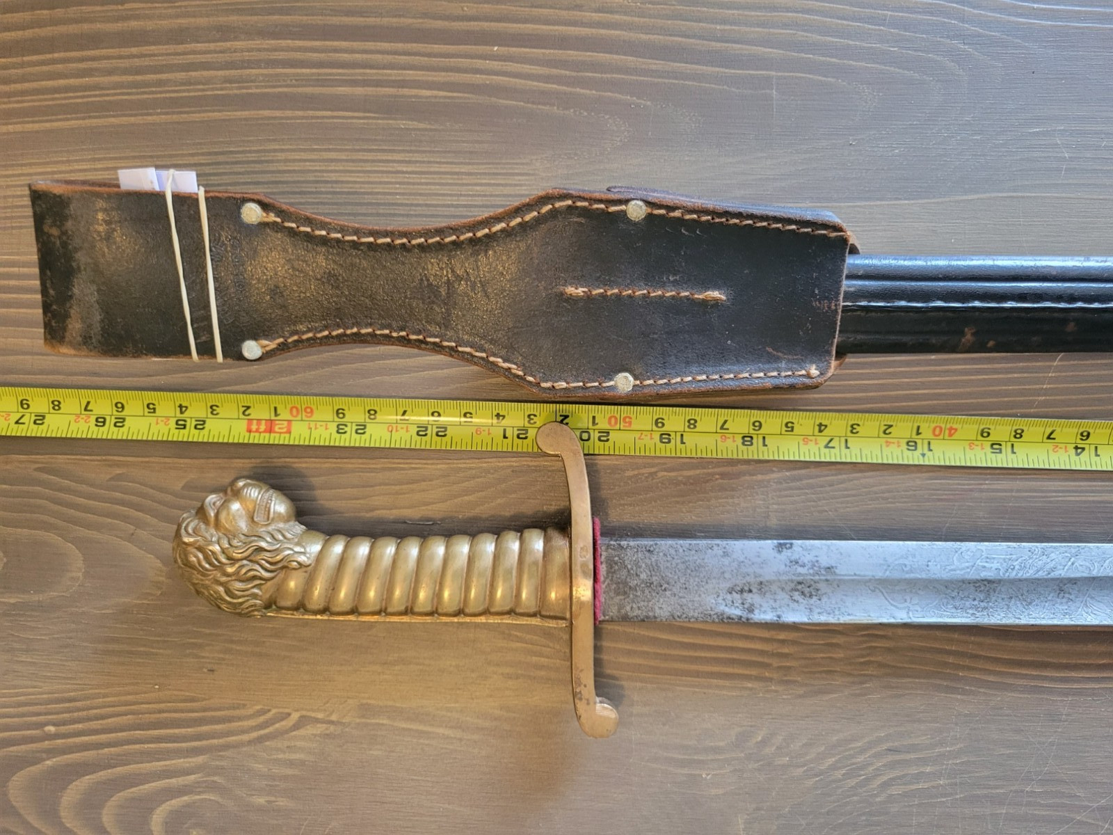 EXCELLENT! M1892 German/Bavarian Honor Guard Lion's Head Sword w/Sheath & Frog!