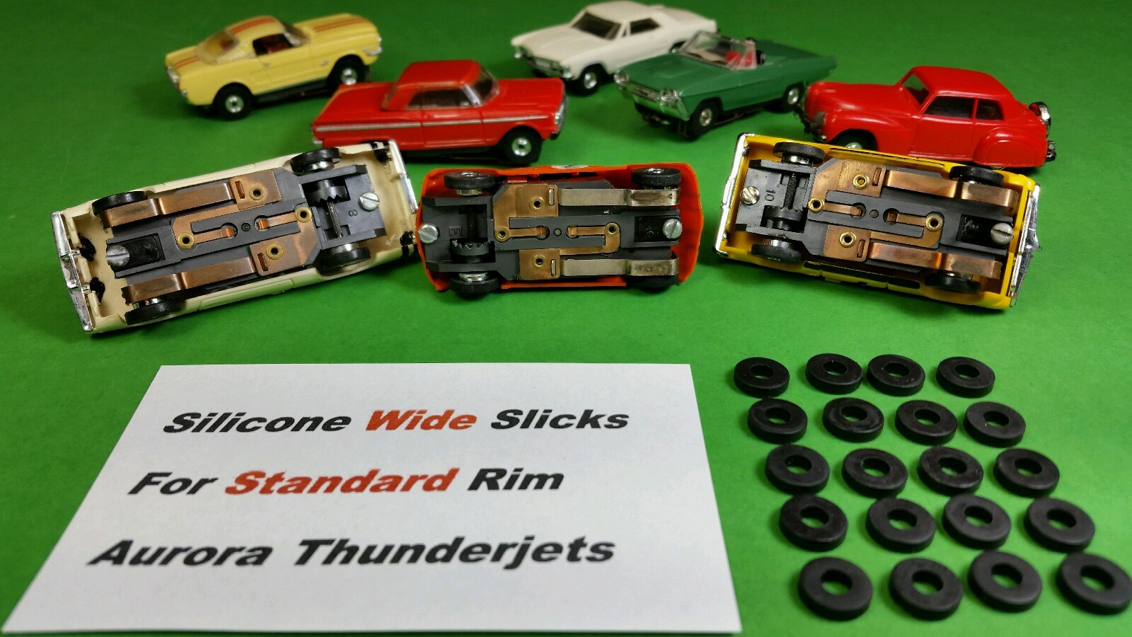 ☆20 WIDE SILICONE TIRES☆ For Aurora AFX Model Motoring T-Jet HO slot car parts