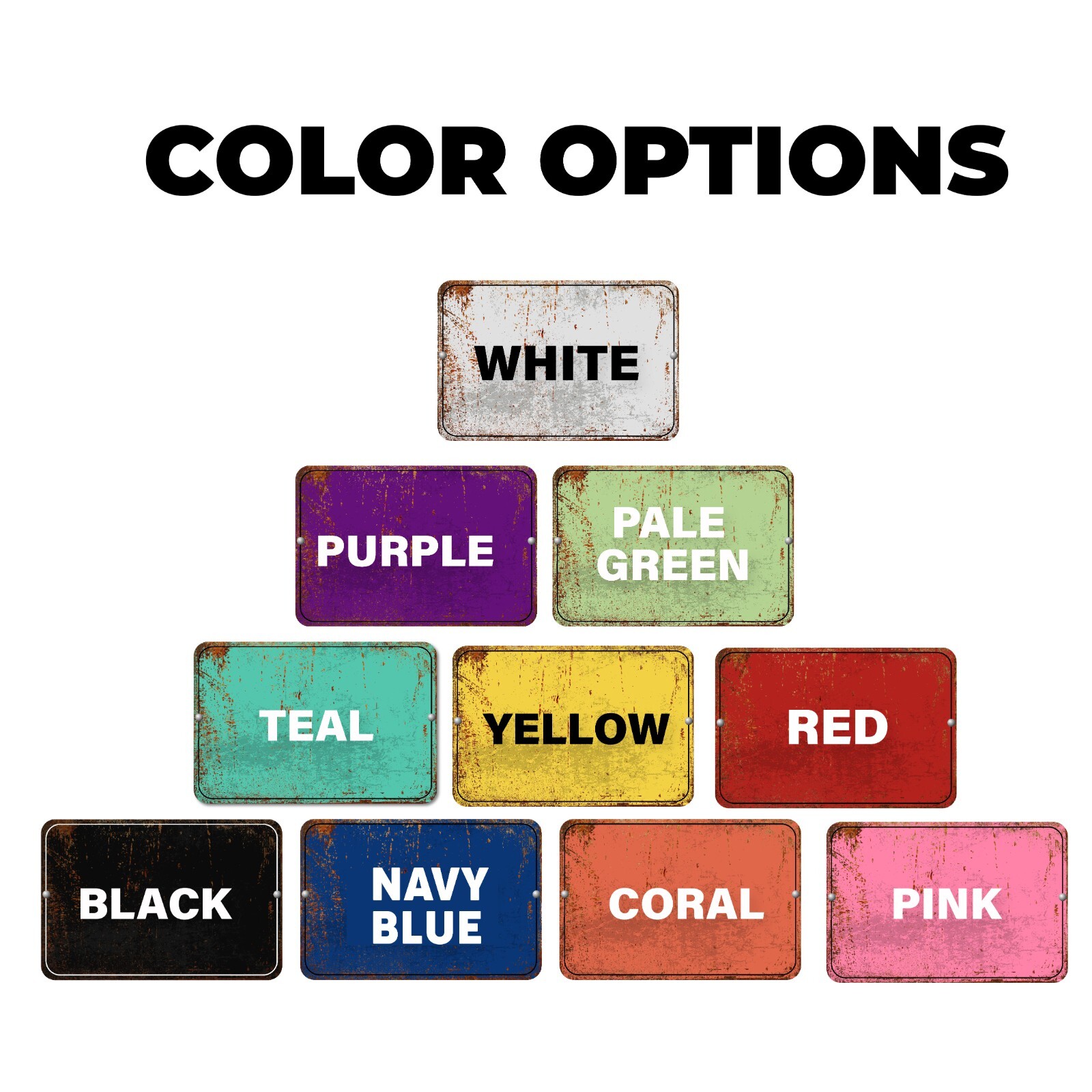 Customized With Your Custom Text New Personalized Aluminum Metal Sign 8 x 12"