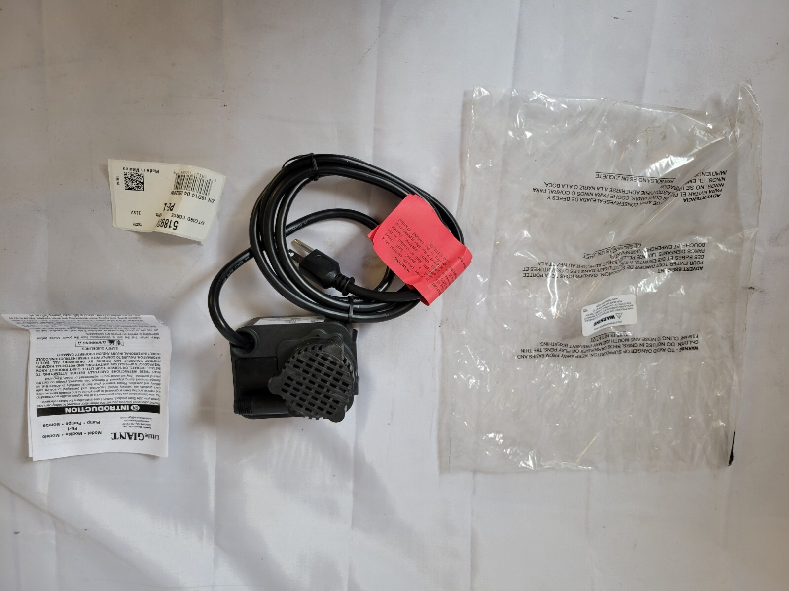 Little Giant PE-1 115 Volt, 1/125 HP, 170 GPH Submersible Direct Drive Pump