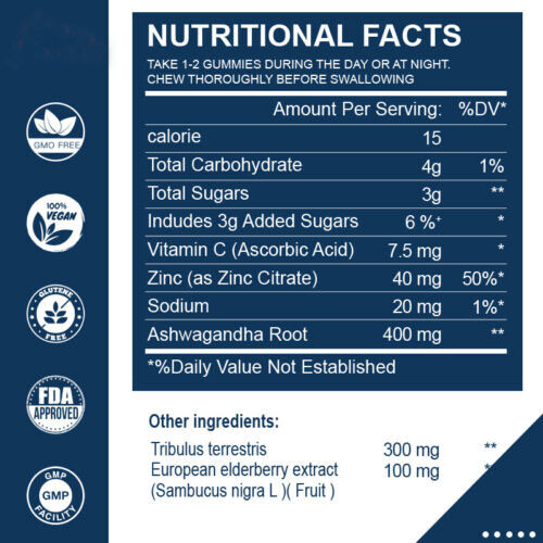 Male Enhancement Gummies Booster & Thicker Last Longer Stronger Bigger 60 Gummy