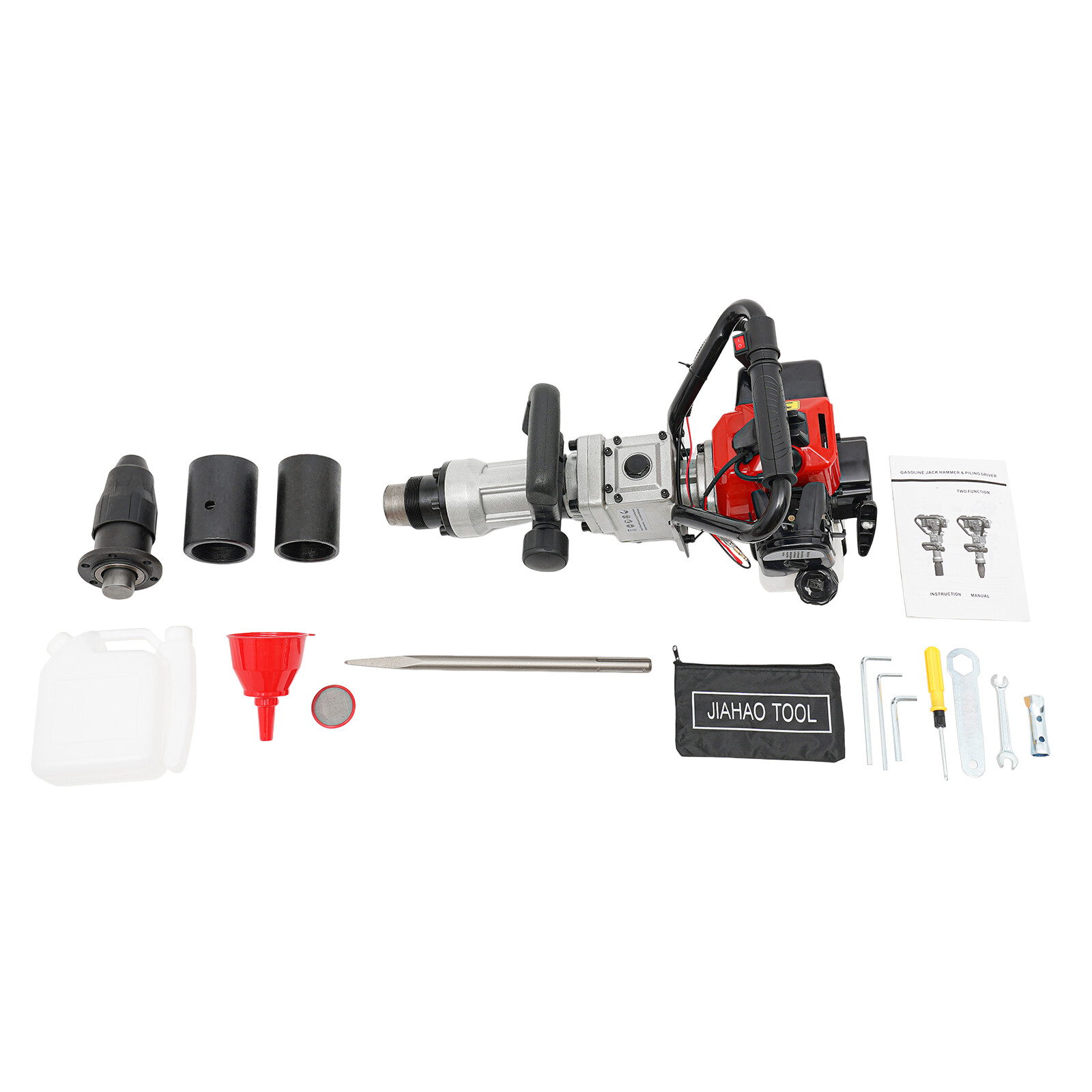 2 Stroke Gas Powered T Post Driver Fence Pile Driver Jack Hammer w/Chisel 32.7cc