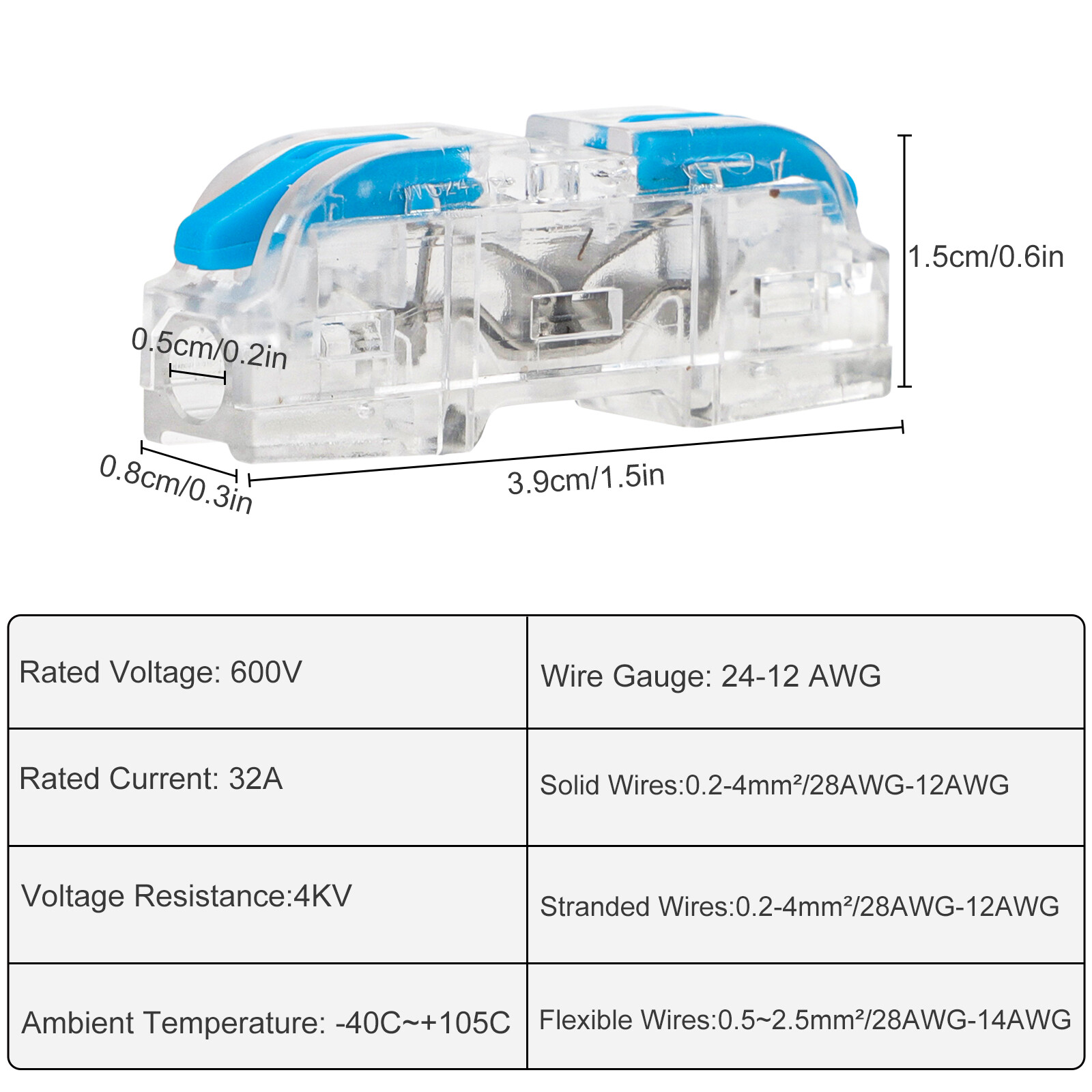 80Pcs 28-12AWG Lever Wire Connectors Quick Connect Electrical Splicing Kit