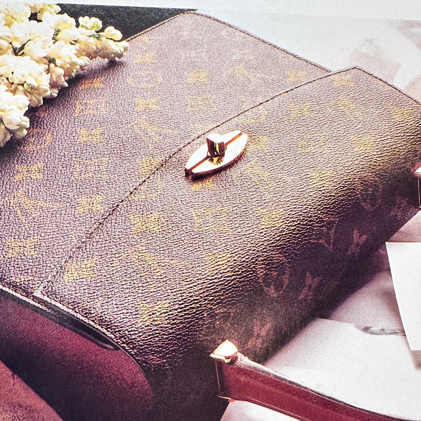 1996 Louis Vuitton Malesherbes Bag Monogram Vintage Print Ad Fashion Advert Art