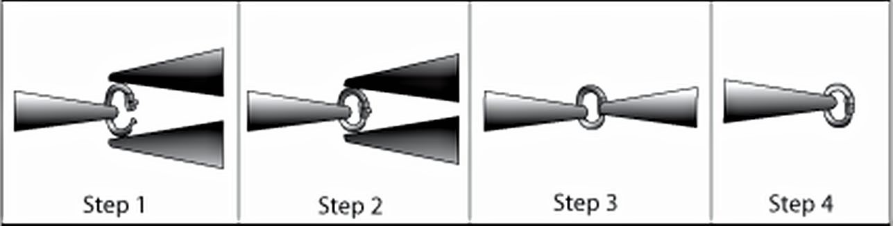 TINY FIVE (5) STERLING SILVER 925 Link Lock Jump Ring Charm Connector 4.5mm OD