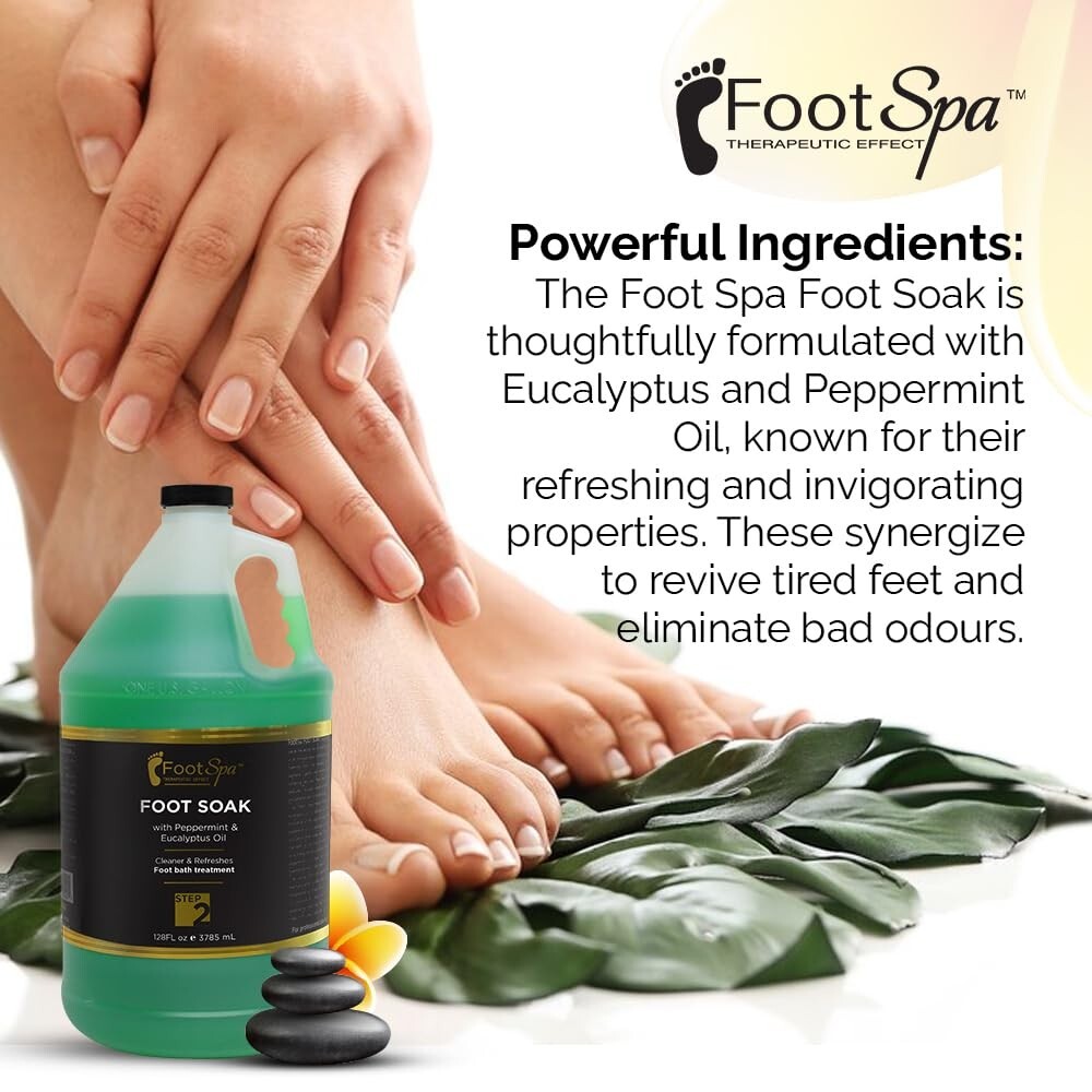 Foot Spa Pedi Spray Antiseptic Mint & Eucalyptus 128oz / 1 GALLON