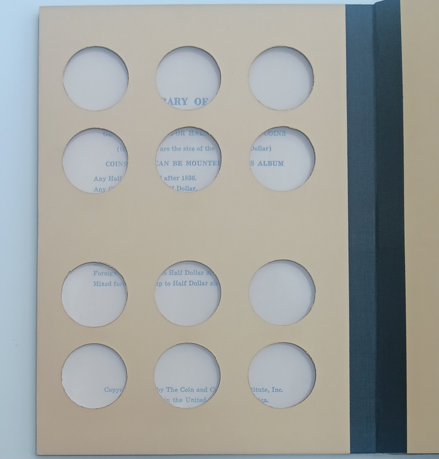 Lot Of 2 Library Of Coins General Blank Half Dollar 50c Size Stock Album VOL. 22