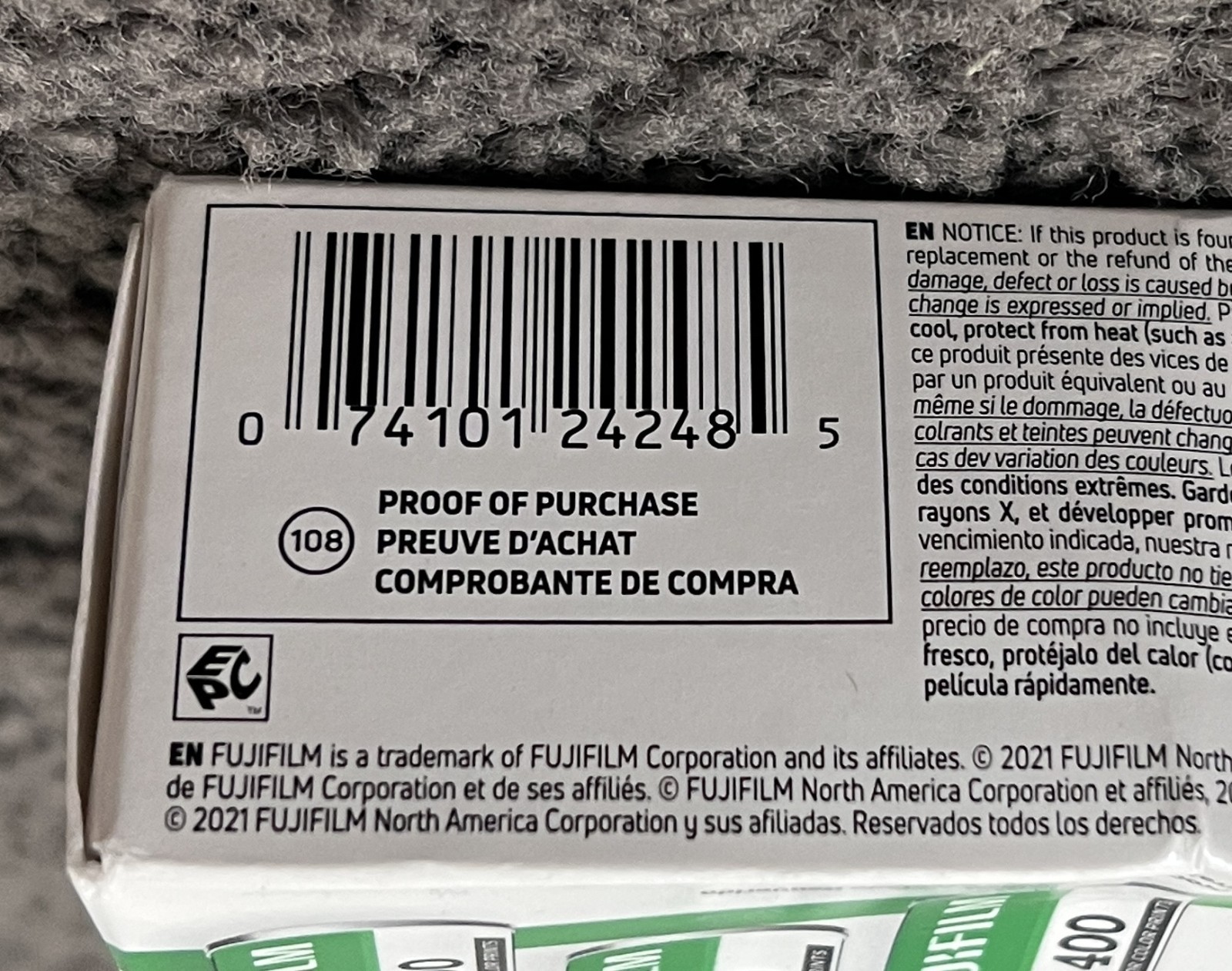 Fujifilm 400 Color Print 35mm Film, 36 Exposure Roll, 3 Pack EXP 08/2026