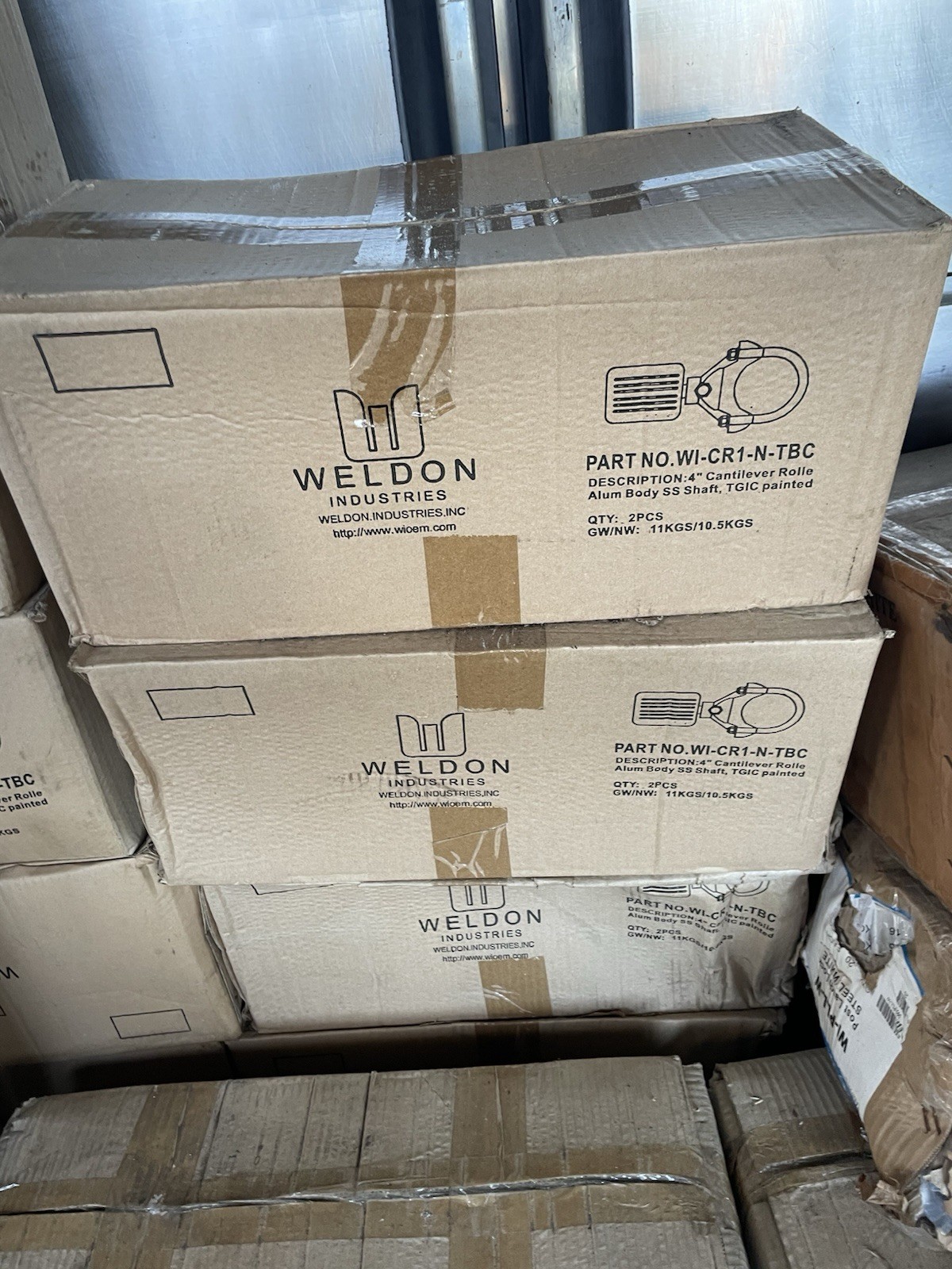 4 Pack Sliding Gate Rollers Cantilever Nylon Wheels For 2-3/8" or 2-1/2" Frame