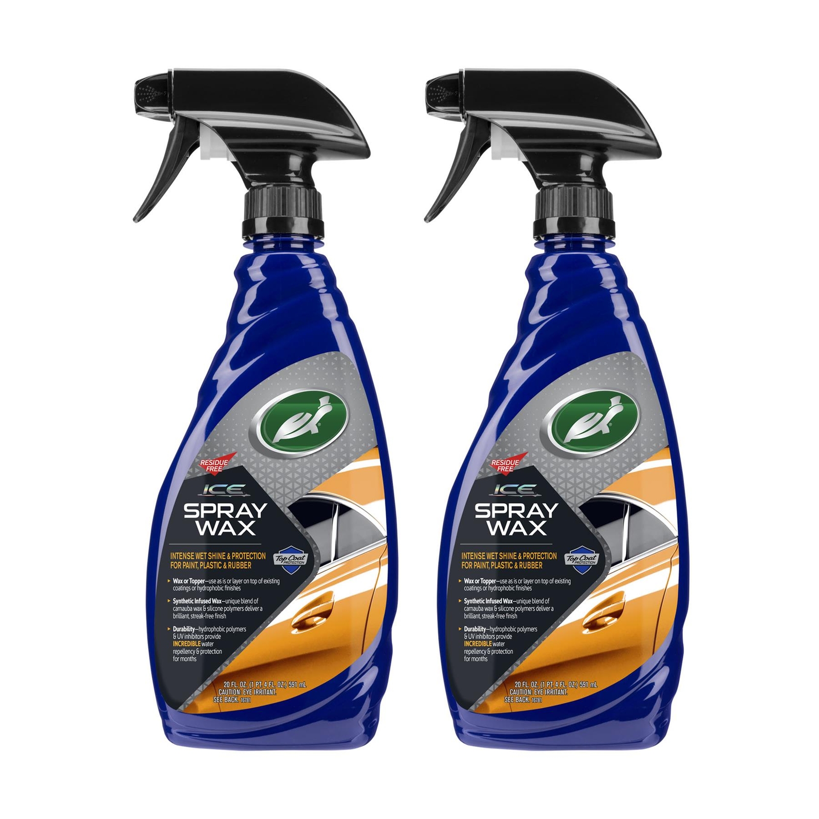 Turtle Wax Ice Spray Wax High Shine Long Lasting Car Wax 20 Fl Oz (2 Pack)