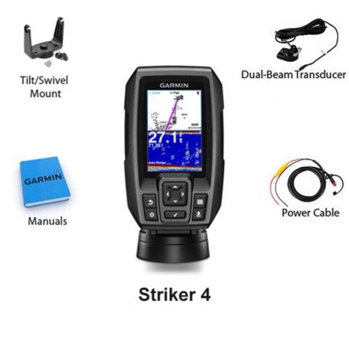 Garmin Striker 4 Fish Finder GPS Combo Depth Finder with Transducer 010-01550-00