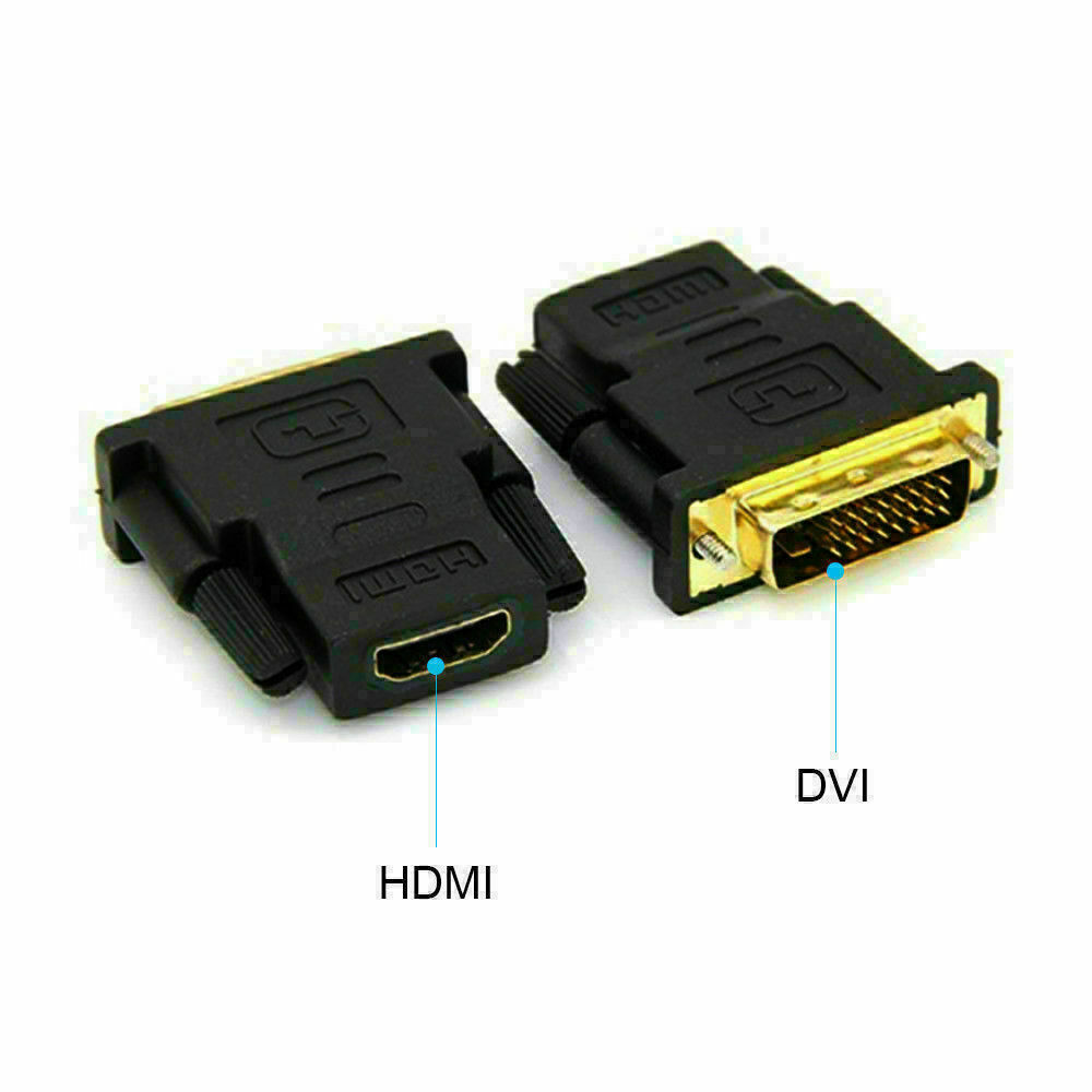 DVI-D Male (24+1 pin) to HDMI Female (19-pin) HD HDTV Monitor Display Adapter