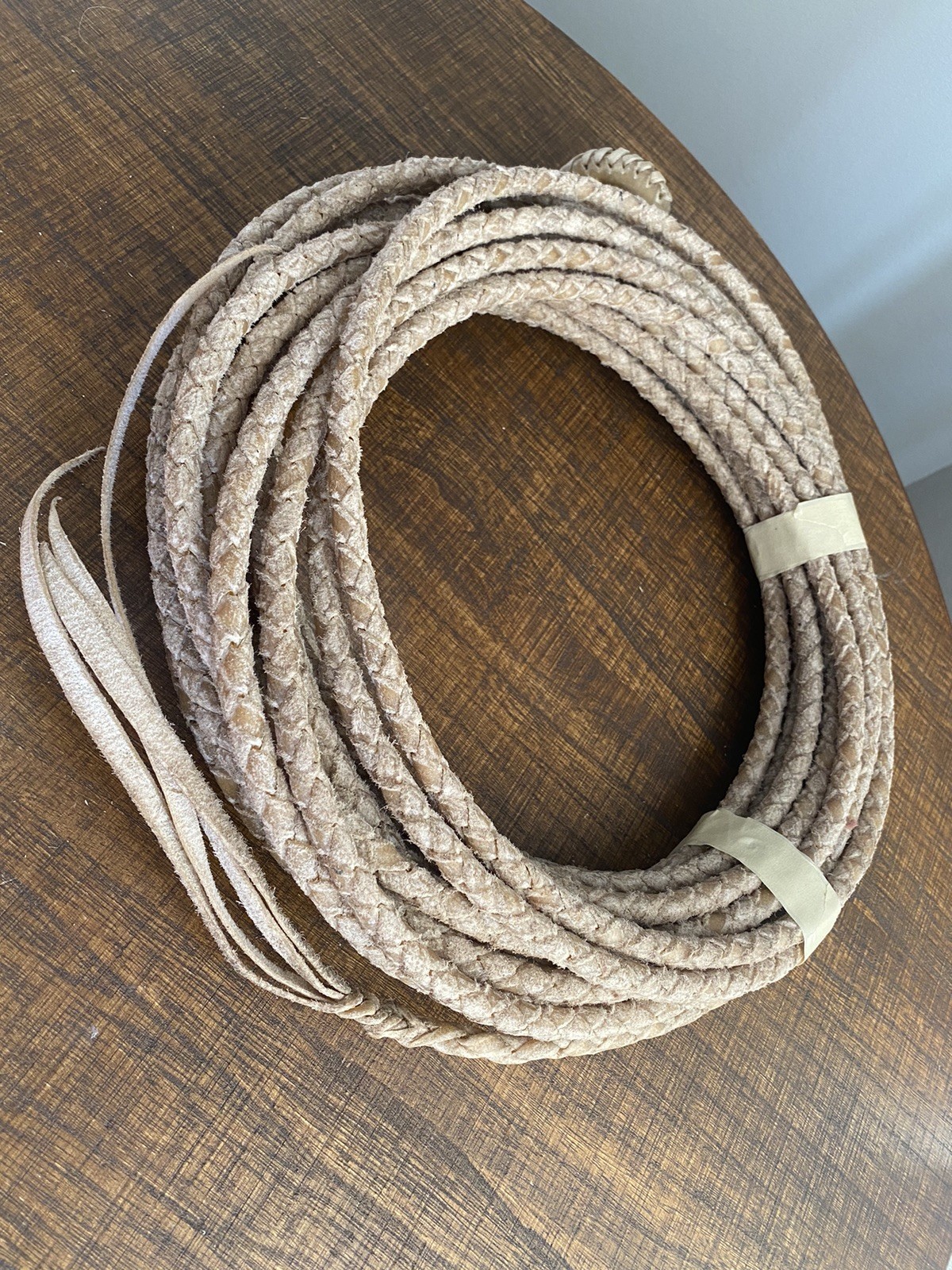 Western Handmade 4 strand Rawhide Reata (78 Ft Long 3/8 Diameter)