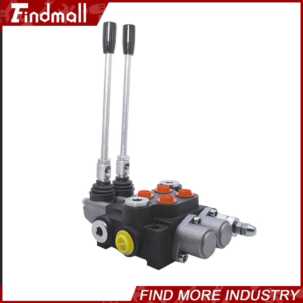 Findmall 2 Spool Hydraulic Control Valve Double Acting 13 GPM +Conversion Plug