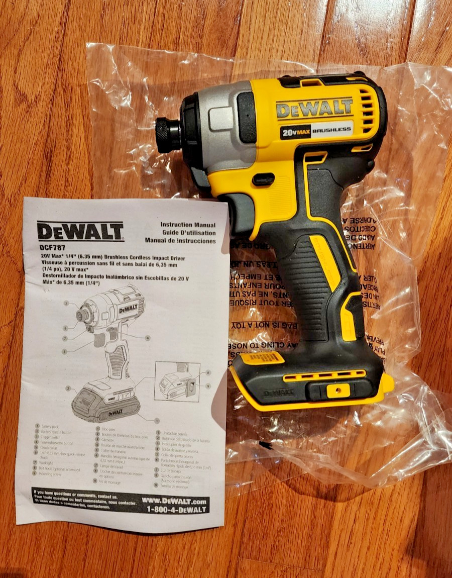 NEW Dewalt DCF787 20V Cordless 1/4" Brushless Impact Driver 20 Volt Max Lithium