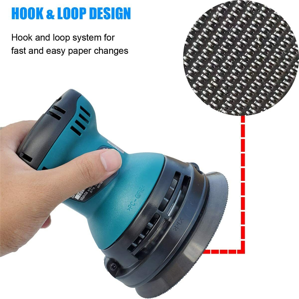 2x 5inch Orbital Sander Replacement Pad Hook Loop for Dewalt/Makita/Porter Cable