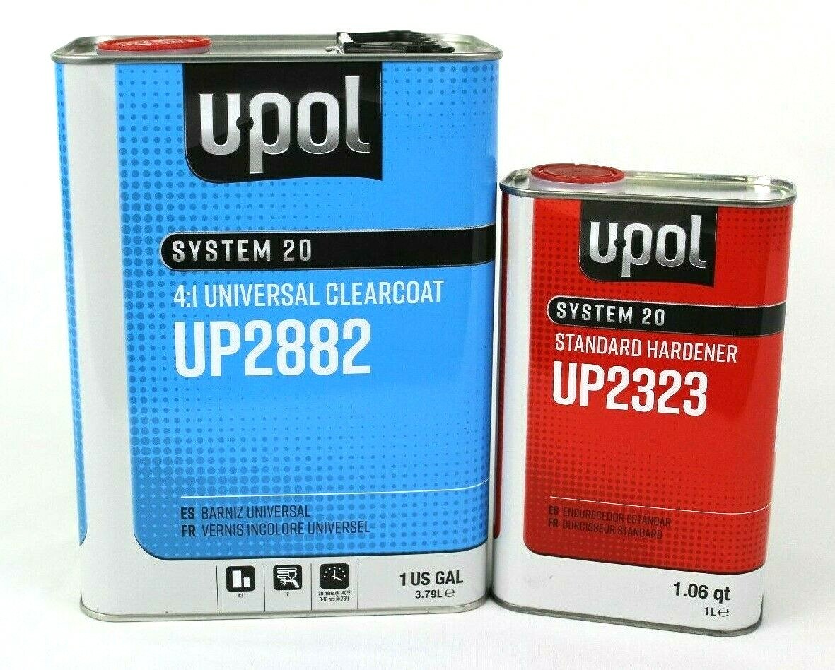 U-POL UP2882 Universal Urethane Clear Coat Gallon Kit W/UP2323 Std Hardner UPOL