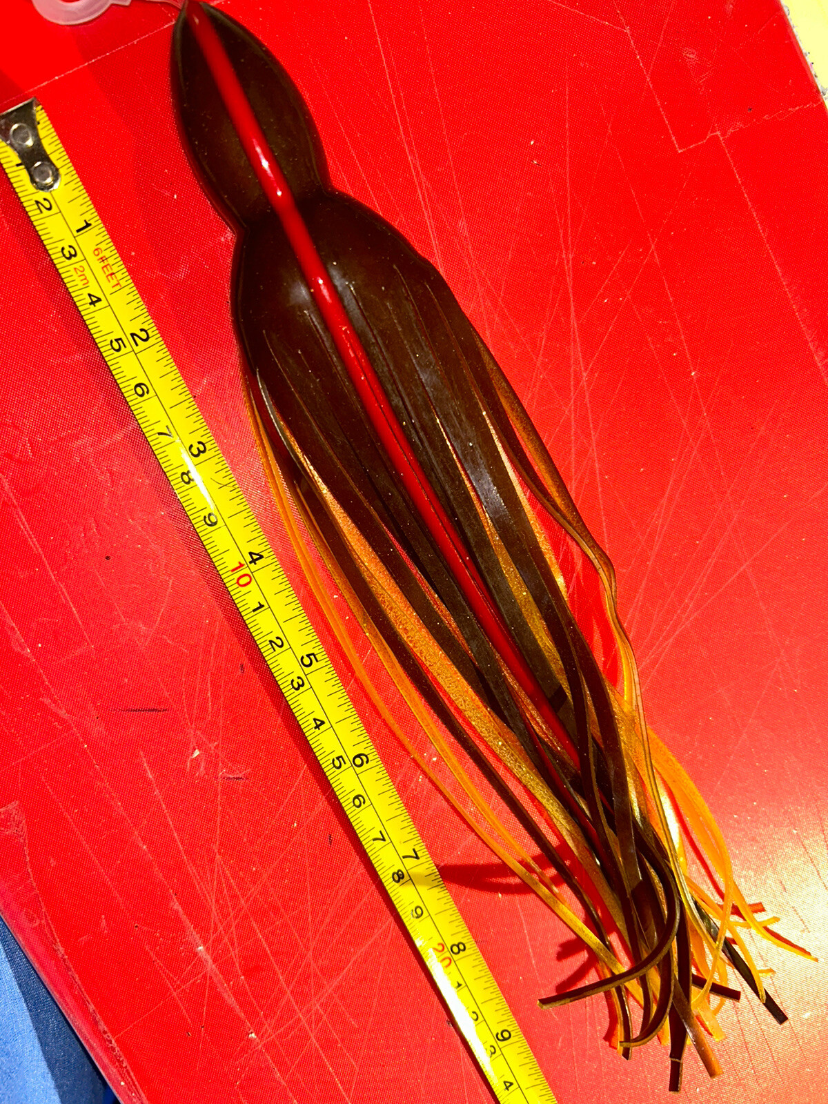 🔥 Lot of (6) 9.5 inch Squid Trolling Skirts. Colors are Random at this price!!